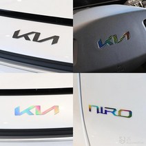 [JS AUTOMOTIVE] 디올뉴니로 실내외 엠블럼 튜닝 몰딩 데칼 카본스티커 인테리어 자동차 랩핑 용품, 프리즘홀로그램