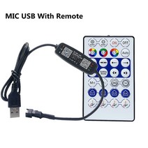 풍량 풍속 계 DC USB 블루투스 픽셀 컨트롤러 5V 12V 24V WS2811 SK6812 SM16703 1903 RGB LED 스트립 BT S, 04 USB With Remote
