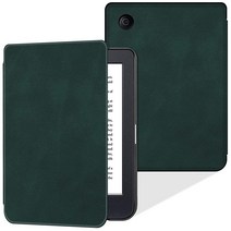 BOZHUORUI Kobo Clara 2E 2022 출시 모델 N506용 슬림 케이스 - 자동 슬립/웨이크 기능이 있는 경량 PU 가죽 북커버 파인 그린
