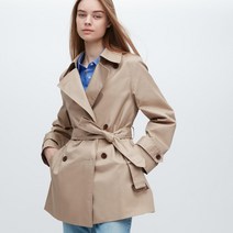 일본 유니클로 숏 트렌치코트 457227 블랙 일본직구 유니클로