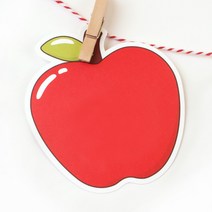 사과모양 사과열매카드
