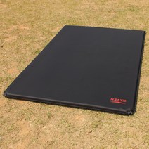케븐 2인용 황동2구 자충매트 더블 자충식에어매트 캠핑매트, 블랙