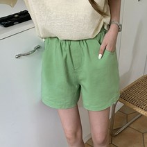 면 워싱 6컬러 밴딩 반바지 홈웨어 이지웨어 여성 편한 여자 이쁜