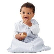 Duomiaomiao 아기 수면조끼 면 유아용 침낭 민소매 웨어러블 담요 아기 2팩 0.5 Tog 스와들 트랜지션 침낭 핑크 및 그레이 110605 가성비, 0.5 Tog-gray