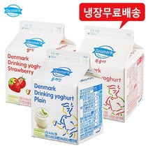 덴마크 드링킹 275mLx12팩(딸기4+복숭아4+플레인4) 냉장무배, 275ml