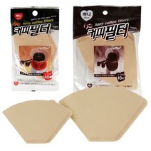 하니 연한 커피색 여과지 거름종이 필터 2종, 4호 대형 40매