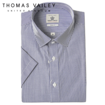 [토마스베일리] [THOMAS VAILEY] 남성드레스셔츠-스트라이프 슬림핏 반팔셔츠 네