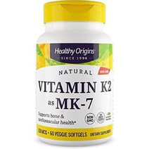 헬시오리진스 비타민K2 MK-7 100mcg 60캡슐, 1병