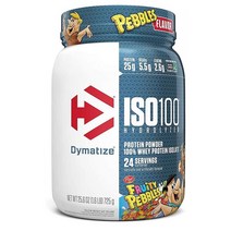 Dymatize 다이마타이즈 ISO100 가수분해 프로틴 파우더 웨이 아이솔레이트 후르티 페블스 1.6lb(725g)