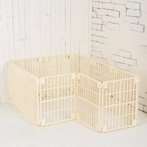 편리한 후크체결 애견울타리 아이보리 10P 시츄 팬스