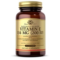 해외 Solgar 솔가 비타민 E 200IU 134mg 100캡슐, 1개