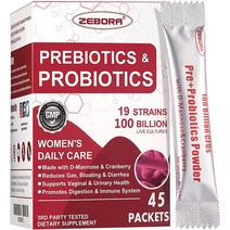 프리바이오틱스 D-만노스 ampamp 소화기용 크랜베리 면역 여성 UT 건강 지원 Ultimate Probiotic Womens Care Soy 글루텐 프리 45포, [01] 45 카운트