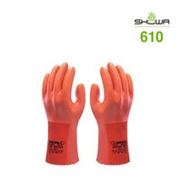 쇼와(SHOWA) 610 내유 방수 내화학 PVC 이중코팅장갑