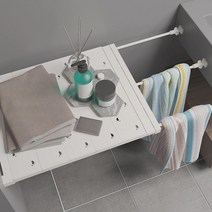 무타공 다용도 압축선반 세탁실 베란다 옷장 틈새선반, 35cm_L