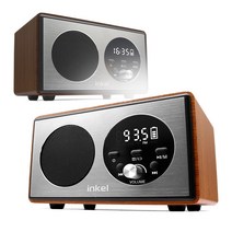 인켈 IK-BT31 레트로 블루투스 스피커 FM 라디오 시계 알람 USB TF 음악재생 휴대용스피커