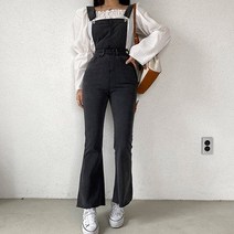 바보사랑 여리보스 포켓 부츠컷 멜빵 데님팬츠(pt577) .드레스날다
