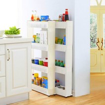 주방틈새서랍장 주방 보조장 정리장 사이드장, 틈새수납장 4단