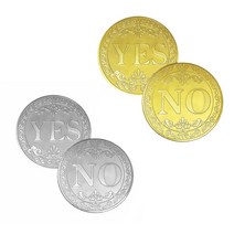더블잇 YES NO동전 양면YES 양면NO 마술동전 기념주화, 6.Grey coin
