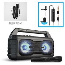 버스킹 앰프 스피커 + 노래방 마이크 (가정용 소형 이동식 행사용) + 악기용 핀마이크, B_KY204(20W 스피커+유선/무선마이크+핀마이크)