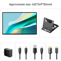 초슬림 HD 포터블 모니터 18.5 인치 울트라 슬림 휴대용 Monitor100 % sRGB 1080P IPS 스크린 디스플레이 USB 유형 C 노트북 PC Mac XboX, [01] WHITE, [03] 미국 플러그