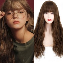 가발수선 가발회사 땋기붙임머리 가발업체 엘사가발 남자장발가발 백발 연습용통가발 인스타셀럽 가발사이트 이미지변신 덧가발 항암가발 24 긴 주황색 가발 앞머리 물결 모양의 83, 24인치, 8-12-30