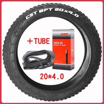 Cst bft 20inch 24inch 뚱뚱한 타이어 눈 바닷가 자전거 타이어 20x4.0 20x2.4 24x4.0 전기 설상차 mtb 자전거 미끄럼 방지 지방 타이어, 20x4.0 튜브, 철사