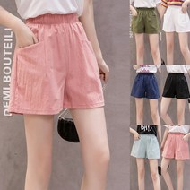 와이제이 국내 당일 발송 데일리 린넨반바지 6컬러 프리밴딩 통반바지 M~2XL 마반바지 YJK038