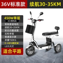 3륜 삼륜 전기자전거 세발 노인 성인 3륜전동스쿠터 전기바이크 어르신, 48V, 36V단일드라이브리튬배터리10A하나의키시작