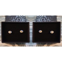 강호상회 실버 귀걸이 화이트 금조각 그린 원형 수작업 레진