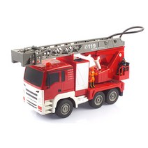 레프리카 물분사 소방차 무선조종 RC CBT110396RE, 레드