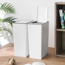 데이즈룸 M 화이트 직사각 휴지통 5종 택1, 원터치형(12.7L)