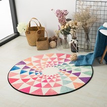 여름 왕골 대 자리 카페트 러그 마작 라탄 돗자리 대나무 home round multicolor carpet kids room computer chair wicker, 사진으로, 3-직경 180cm