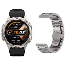 KOSPET 5ATM IP69K 방수 스테인리스 스틸 바디 듀얼 주파수 GPS 470mAh 블루투스 통화 기능 Tank T3 Ultra 2 스마트워치, GPS + 블루투스, 3.63cm, silver n strap