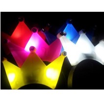 나성 LED 왕관머리띠 야광 클럽 파티 콘서트소품, 1개