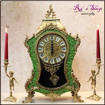 [ra`s shop] 황실 신주 대형 테이블 추시계, 그린