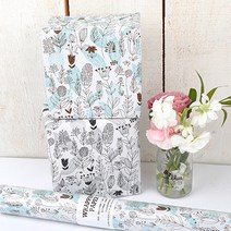 (주)디자인아지트 [기성]포장지라인플라워, 12장, 300*450mm/12sheet