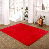 꿈에숲 밍크터치 로즈레드 카페트 러그