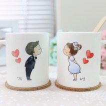 핸드팩토리 [주문제작] 커플츄츄 머그컵 (2set) 일반머그, A TYPE, 2개