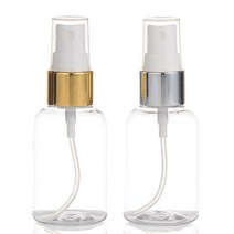 금속스프레이 20ml 30ml 50ml 60ml 75ml 80ml 100ml 스프레이공병 미스트용기, 50ml(타원형), 투명용기 은색캡, 1개