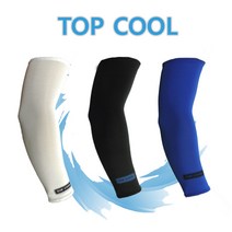 TOPCOOL 야외활동 필수 탑쿨 팔토시 UV차단 자외선 차단 아이스 쿨토시, 흰색