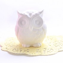 [캔들이케아] 석고방향제 몰드 석고분말 비누몰드 모음, 1구 실리콘 부엉이몰드(입체원형)