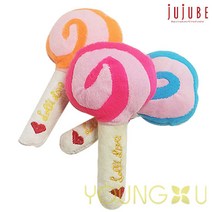 쥬쥬베 봉제 막대사탕 장난감-14cm, 오렌지, 1개