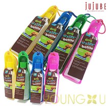 쥬쥬베 휴대용 애견 애묘 물병-500ml 물병/급수기, 그린, 550ml