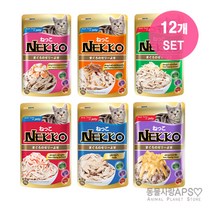네코 참치토핑 파우치 6종 콤보 70g x2 12개 단품 단품