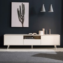 리바트 후아 1800 다리형 거실장 (2색), 크림그레이(ELC161J6LGE)