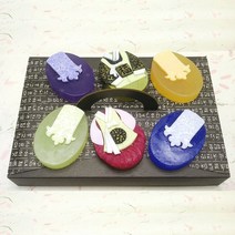 [네추럴엠제이] 한가위 신한복 수제비누세트+선물포장, 신한복+전통 6구세트+훈민정음 선물포장, 1 set