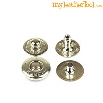 가죽공예 - 똑딱이 가네엠 스프링 스냅 니켈 13mm *캡선택*, 20개 + 신주캡포함