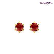[골드팡] 14k/18k 1부 천연 탄생석 귀걸이-1월 가넷