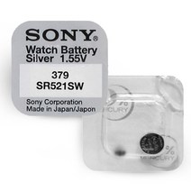 소니 무라타 시계 리튬 배터리 시계건전지, 소니 SR521SW, 1개