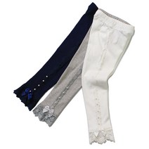 (헬로가든) 밑단레이스 쫄바지